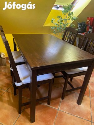 IKEA fa Jokkmokk asztal 4 székkel