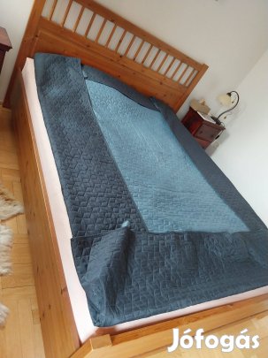 IKEA fa, sötét színű franciaágy