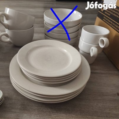 IKEA fehér étkészlet tányér bögre tál 