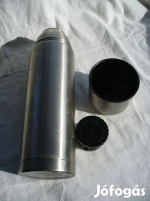 IKEA fém termosz kulacs 1l pohárral 1