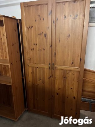 IKEA fenyőfa kétajtós szekrény