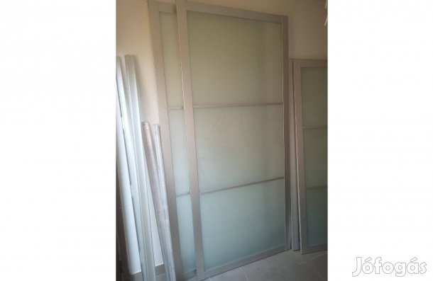 IKEA gardrób szekrény tolóajtó 200x236cm, sínnel