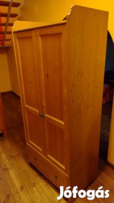 IKEA gyerek szekrény Leksvick antik pácos