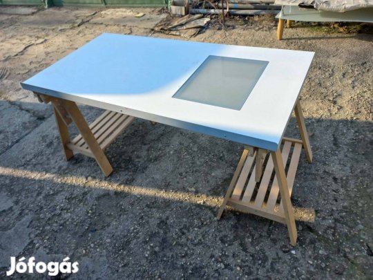 IKEA profi művész/rajzasztal dönthető, üvegbetétes, világítható
