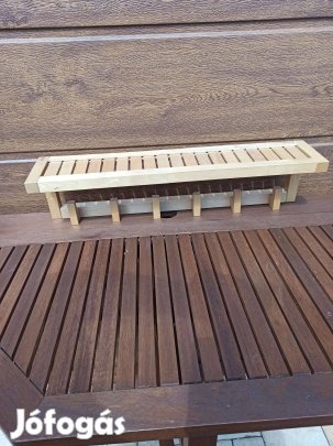 IKEA tömör fa fürdőszobai akasztós polc