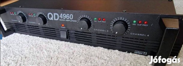 INTER-M QD-4960 professzionális, 4 csatornás, 4x170W (8) erősítő