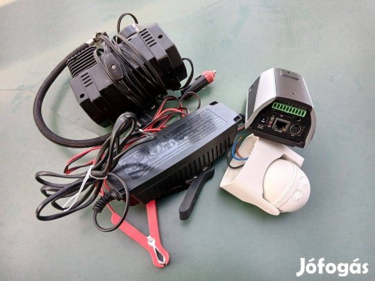 IP kamera kompresszor mozgásérzékelő akkutöltő