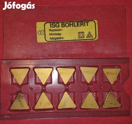 ISG Böhlerit TNM23 keményfém esztergályos váltólapkák (10 db) - Új