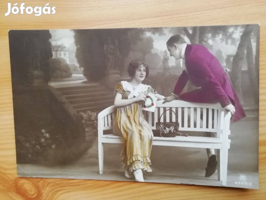 I.Világháborús Kerti jelenetes 1915-ös szép képeslap