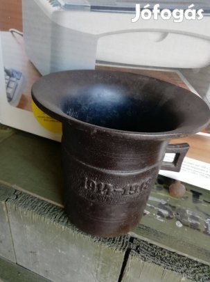 I. Világháborús vas mozsár "1914-1918 Propatria" régi eredeti db