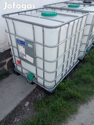 Ibc tartály 1000literes élelmiszeripari 2025.10havi gyártásu tiszta