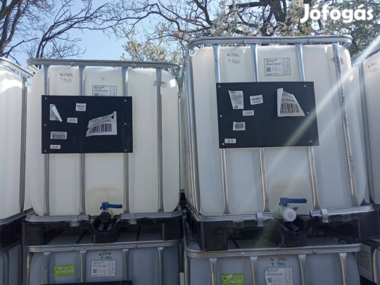 Ibc tartály 1000literes élelmiszeripari 2-3honapos 1szer használt