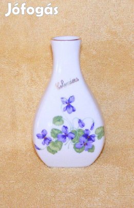 Ibolyás porcelán kisváza