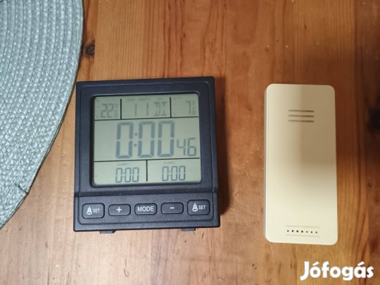 Időjárás állomás, bérleti/kültéri hőmérséklet és páratartalom mérő