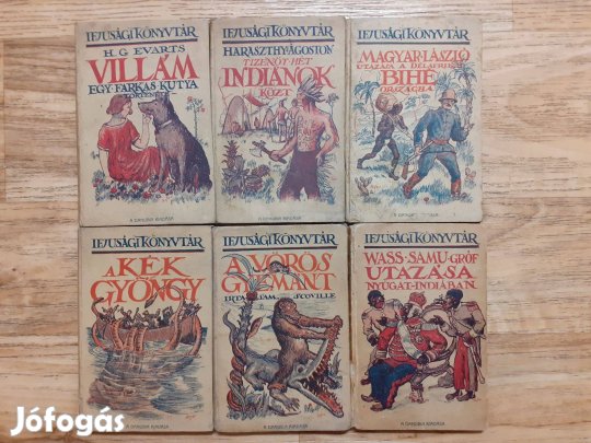 Ifjusági Könyvtár 6 kötete egy csomagban, csak 7000 Ft
