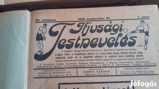 Ifjusági testnevelés újság 5 kötet 1928, 30, 31, 33, 34, 35, 36