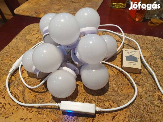 Igényes állítható színű erejű új ledes öntapadós fényfüzér izzósor tük