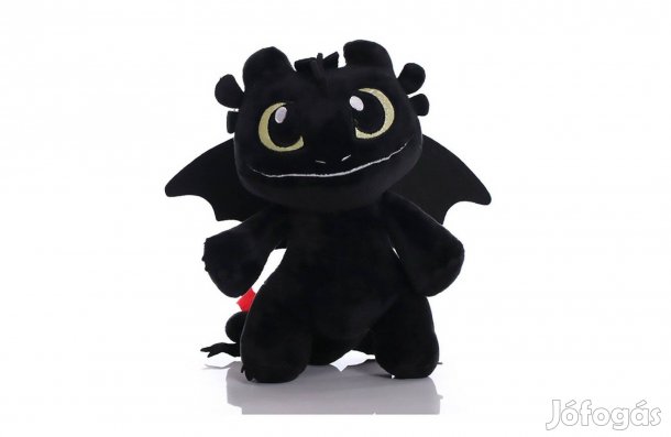 Így neveld a sárkányodat - Fogatlan Éjfúria jellegű álló plüss 20 cm