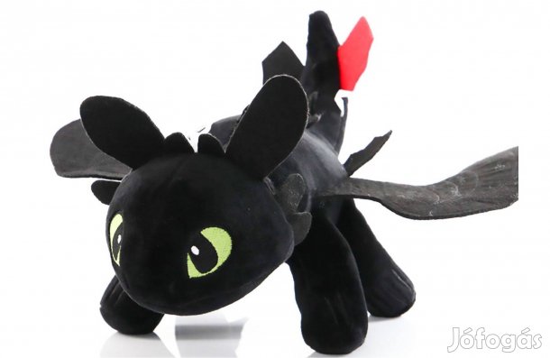 Így neveld a sárkányodat - Fogatlan Éjfúria jellegű plüss 20 cm