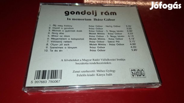Ihász Gábor Gondolj rám Cd Alfa Stúdio ( Romania )