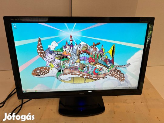 Iiyama Prolite E2482HSD 24 Full HD monitor DVI+VGA, hibátlan