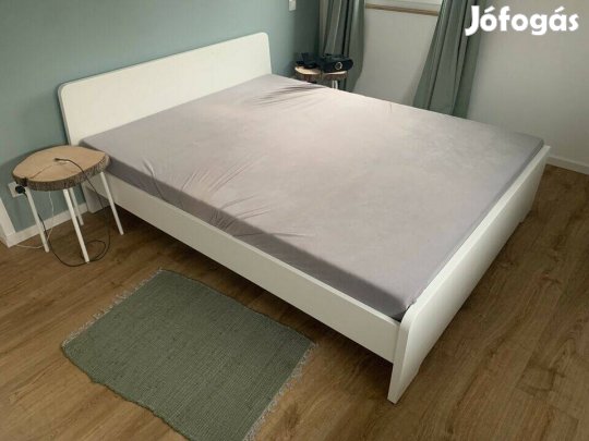 Ikea Askvoll franciaágy 140x200 + ágyrács + matrac