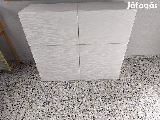 Ikea Besta Laxviken fehér 4ajtós komód