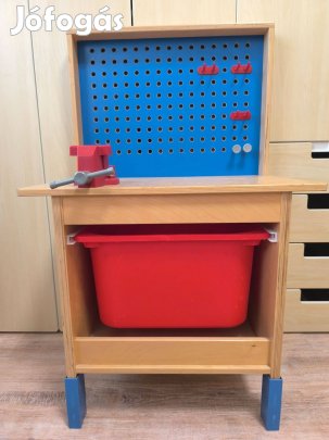 Ikea Bultig fa barkácsasztal Trofast tárolódobozzal és kiegészítőkkel