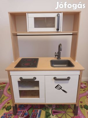 Ikea Duktig gyerekkonyha ajándék műanyag kosárral zöldségekkel,gyümölc