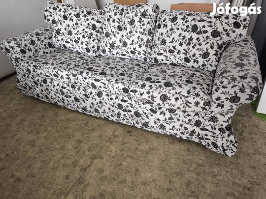 Ikea Ektorp fehér fekete 3személyes kanapé