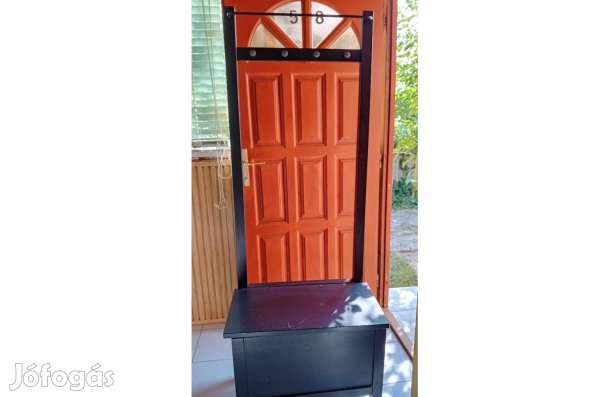 Ikea Hemnes pad tárolóval+törölköző tartó/4 akasztóval