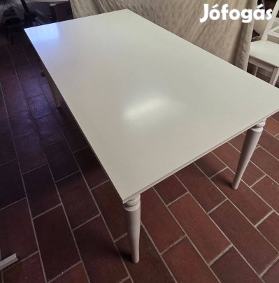 Ikea Ingatorp fehér bővíthető asztal szép, megkímélt állapotban