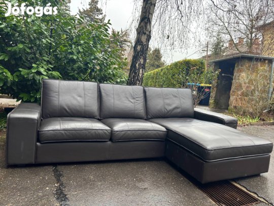 Ikea Kivik 3sz. Bőr Kanapé Fekvőfotellel 280x160x95