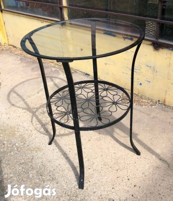 Ikea Klingsbo használt üveglapos dohányzóasztal