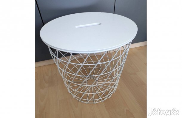 Ikea Kvistbro fehér tárolós asztal 44 cm Féláron!