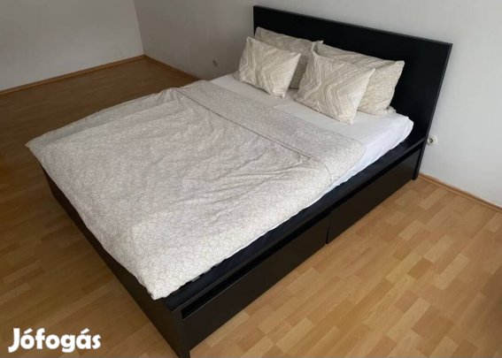 Ikea Malm 180x200-as ágy 4 db tárolóval