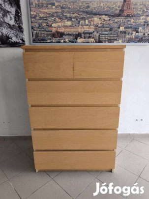 Ikea Malm nyír színű 6fiókos komód