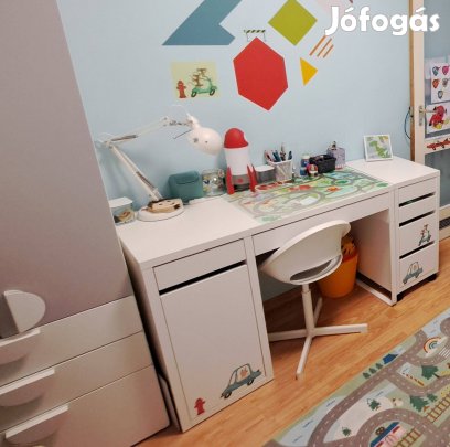 Ikea Micke íróasztal + gurulós tároló