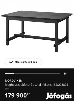 Ikea Nordviken meghosszabbítható étkezőasztal 