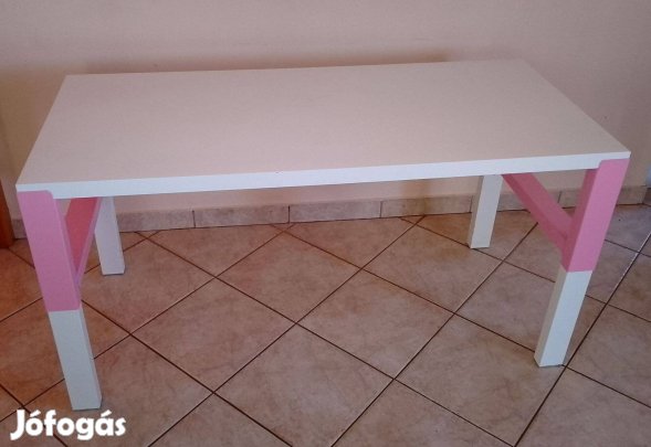 Ikea Pahl állítható magasságú íróasztal fehér-rózsaszín, 128x58cm