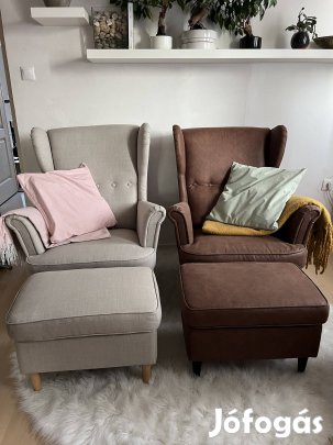 Ikea Strandmon füles fotel lábtartóval ( a szürke elkelt) 