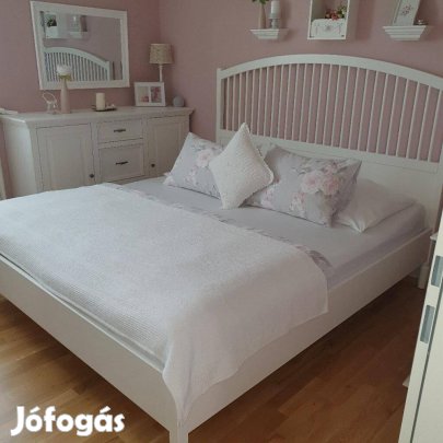 Ikea Tyssedal franciaágy (ágyrács+matra) 160x200 cm