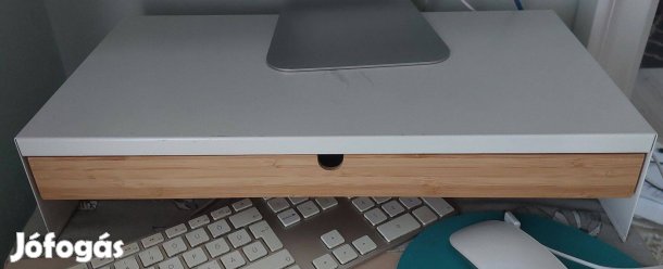 Ikea asztali monitortartó fiókkal fém bambusz