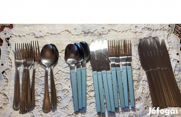 Ikea és vegyes evőeszköz készlet, kanál, villa, kés
