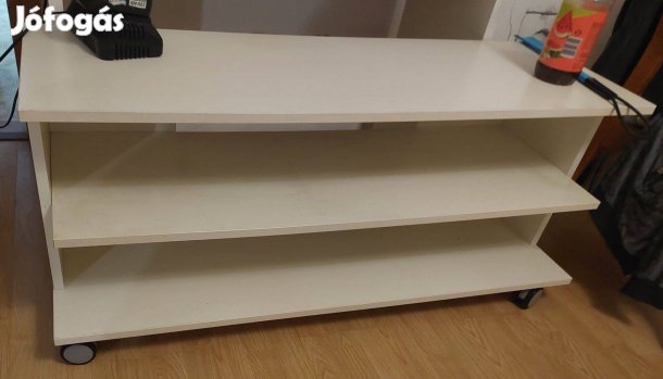 Ikea fehér polcos dohányzóasztal tévéállvány