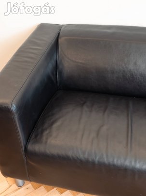 Ikea fekete műbőr kanapé