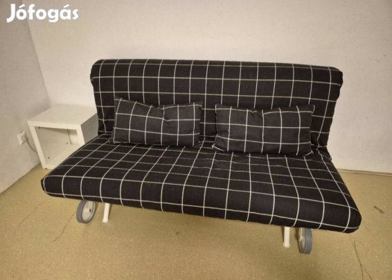 Ikea fekete színű ágyazható kanapé
