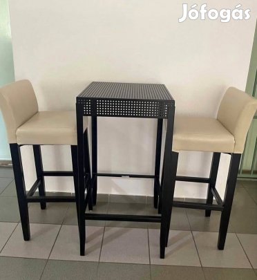 Ikea fém fekete lukacsos bárpult bárasztal Csak Asztal kertibútor