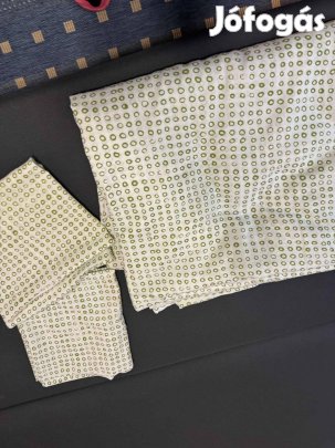 Ikea kétszemélyes ágynemű garnitúra 200x200-as, zöld kör mintájú