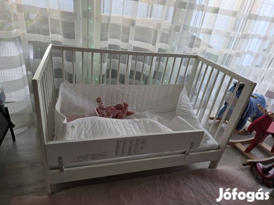 Ikea kiságy fehér, matraccal